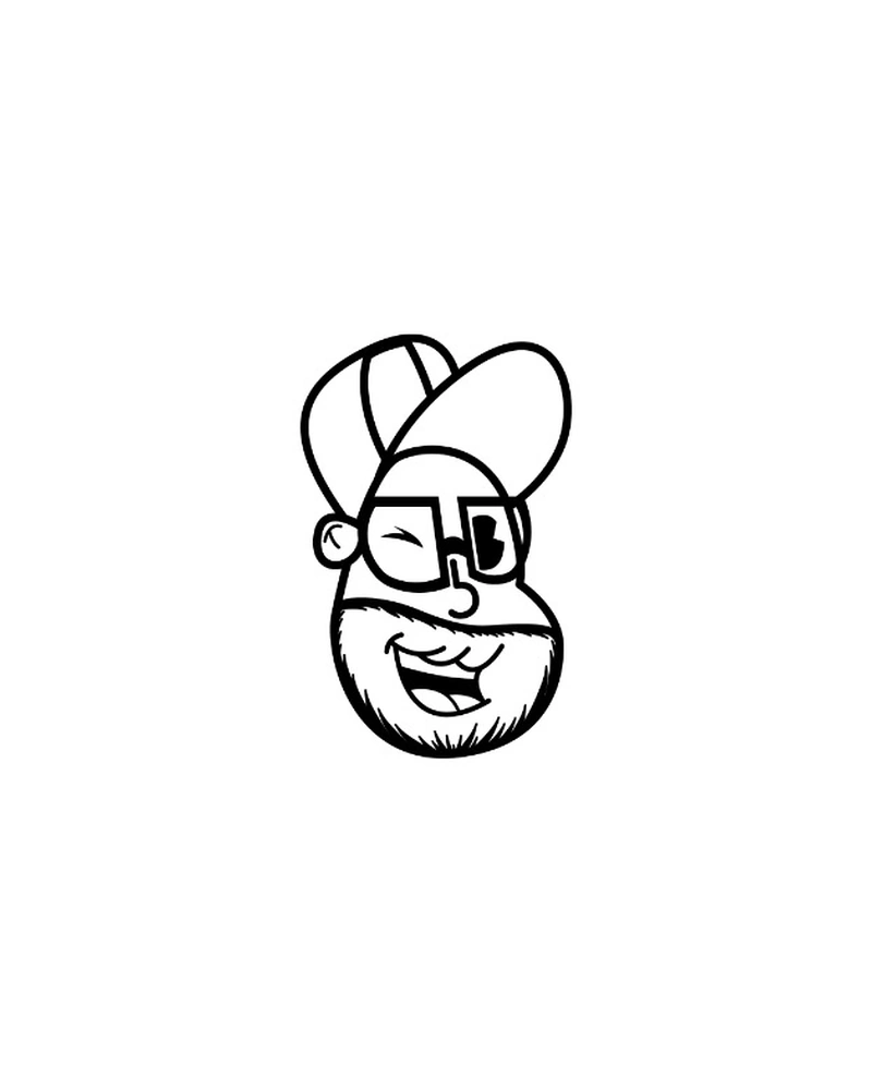 BQ Blends Digital Linework Head Iteration