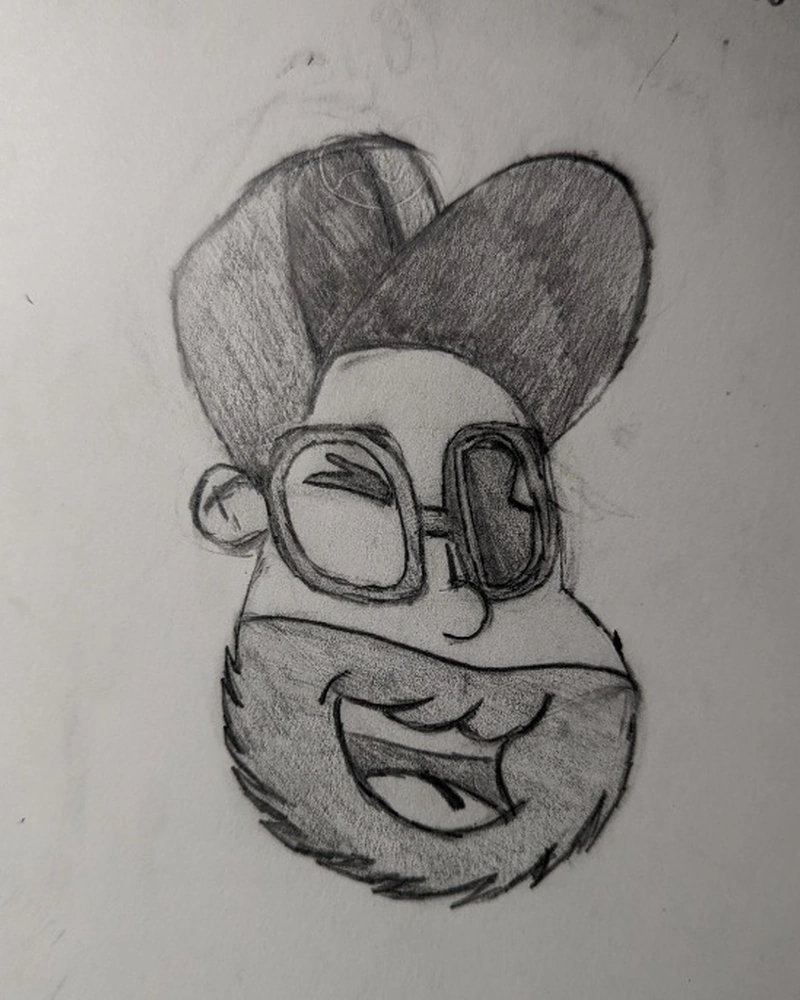 BQ Blends Early Hand-Drawn Pencil Sketch Iteration