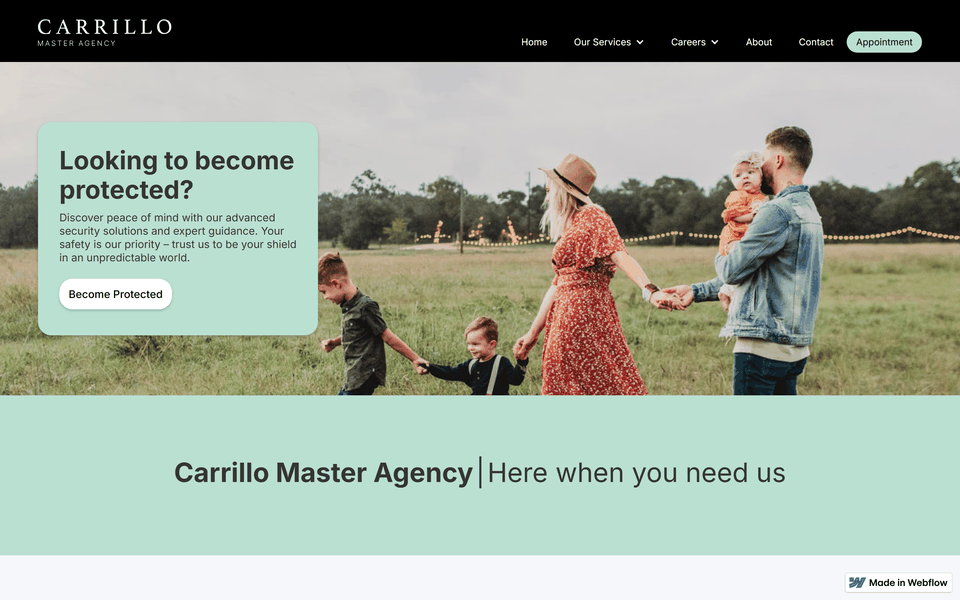Carrillo Master Agency Live Desktop Full-Page Smooth Scroll Animation
