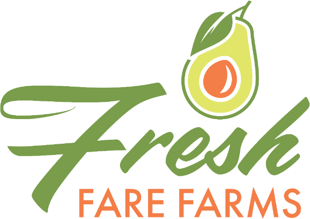 Fresh Fare Farms Organic Brand Identity and Avocado Logo Mark