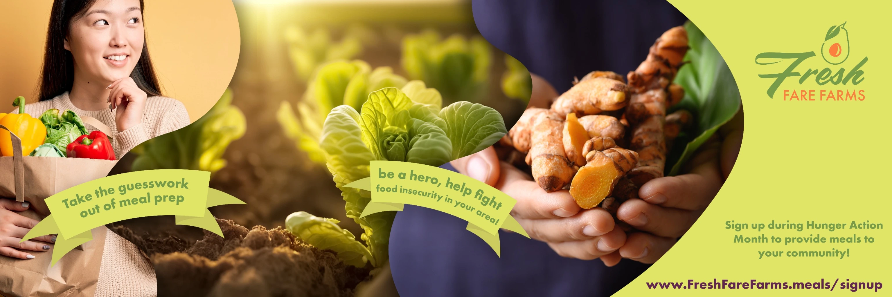 Fresh Fare Farms Seamless 3-Slide Continuous Panoramic Instagram Grid