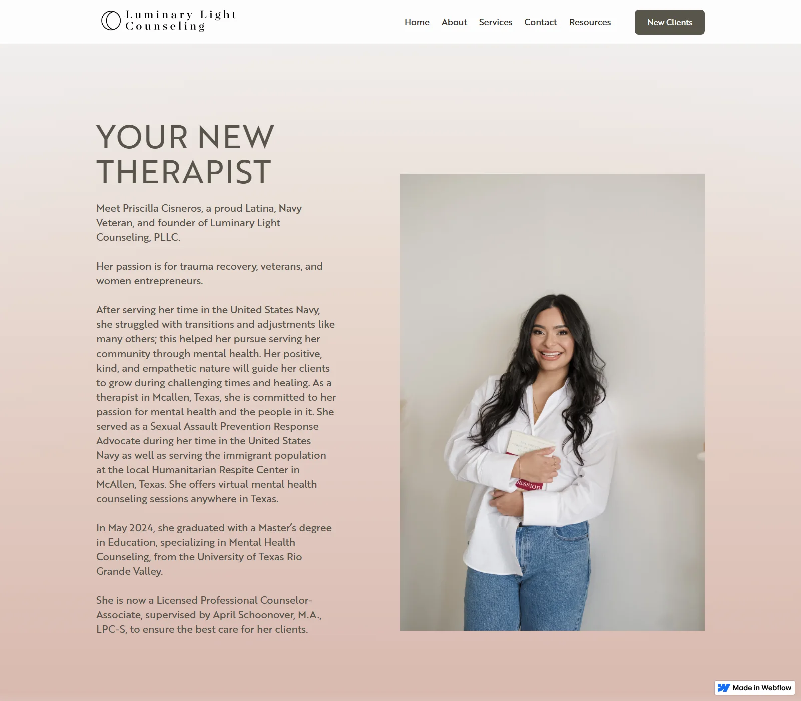Meet the Counselor Priscilla Lizarraga LMFT