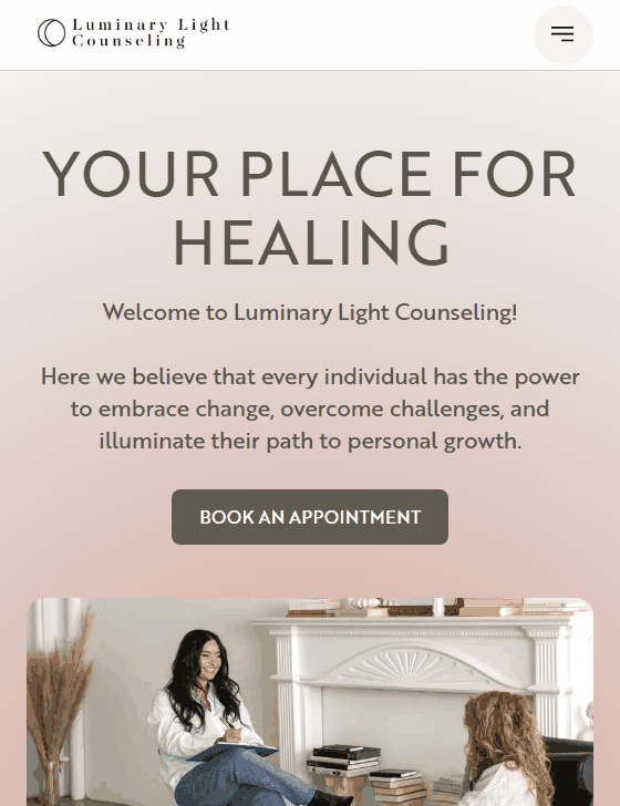 Luminary Light Counseling Mobile Live Scroll Interaction